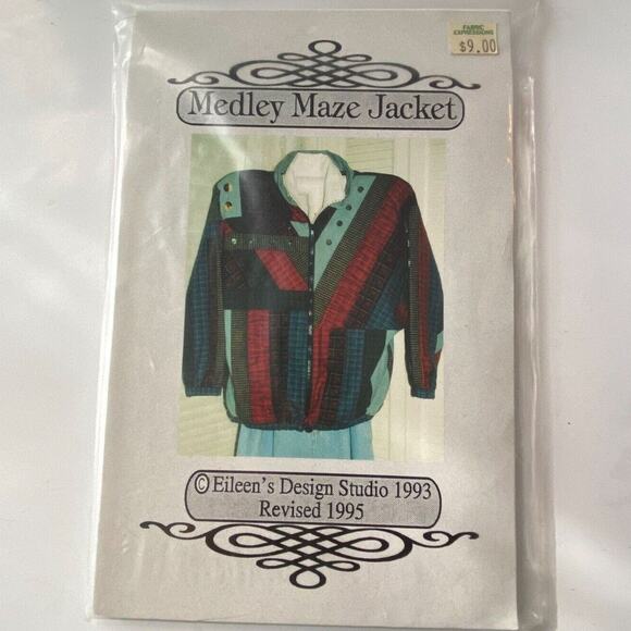 Eileens Design Studio J21 Medley Maze Jacket Pattern P-XL Sewing Craft Patchwork - Picture 2 of 6